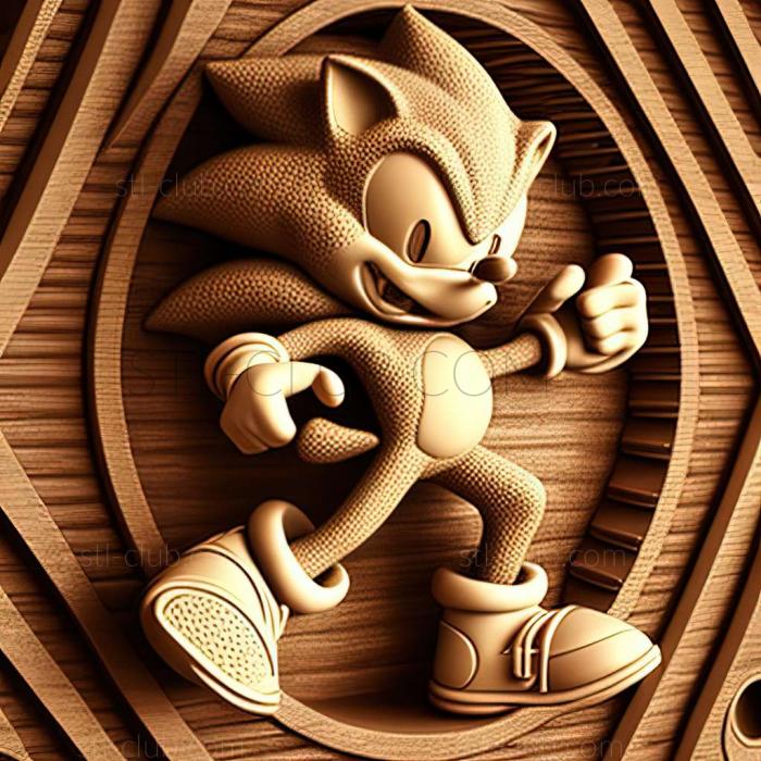 3D model Sonic in the movies (STL)